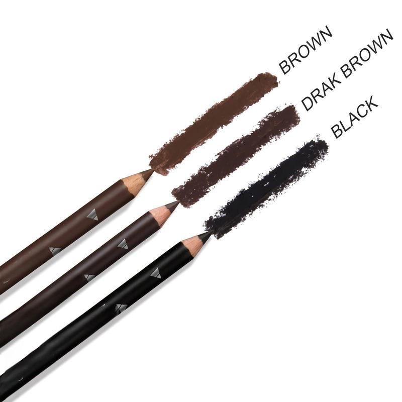 12 dark brown eyebrow pencils eyeliner cosmetics soft texture easy to color waterproof long-lasting eyebrow pencil cosmetics