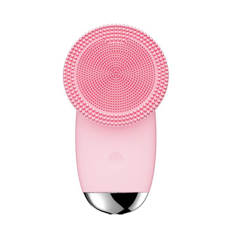 Electric Sonic Facial Cleansing Brush, Facial Cleanser Facial Cleaning Device, Face Scrubber Attraction Face Brush, Cleaning Milk Silica Gel Purple Face Brush, Face Cleaning Tool