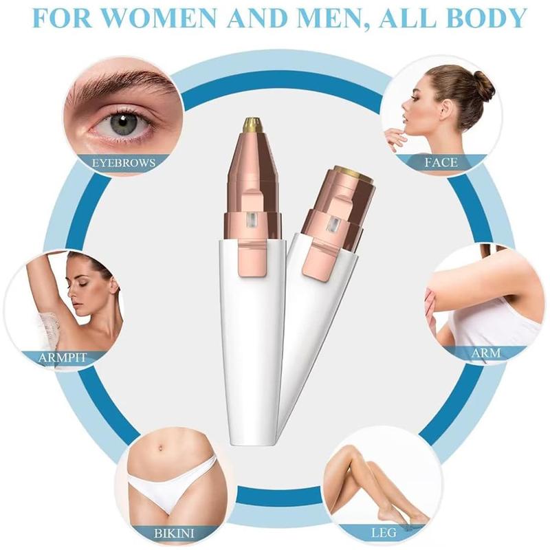 Eyebrow Facial Trimmer Rechargeable Facial Hair Removal Eyebrow Shaver Face Lips Body Painless Facial Razor Comfort with LED Light for Women