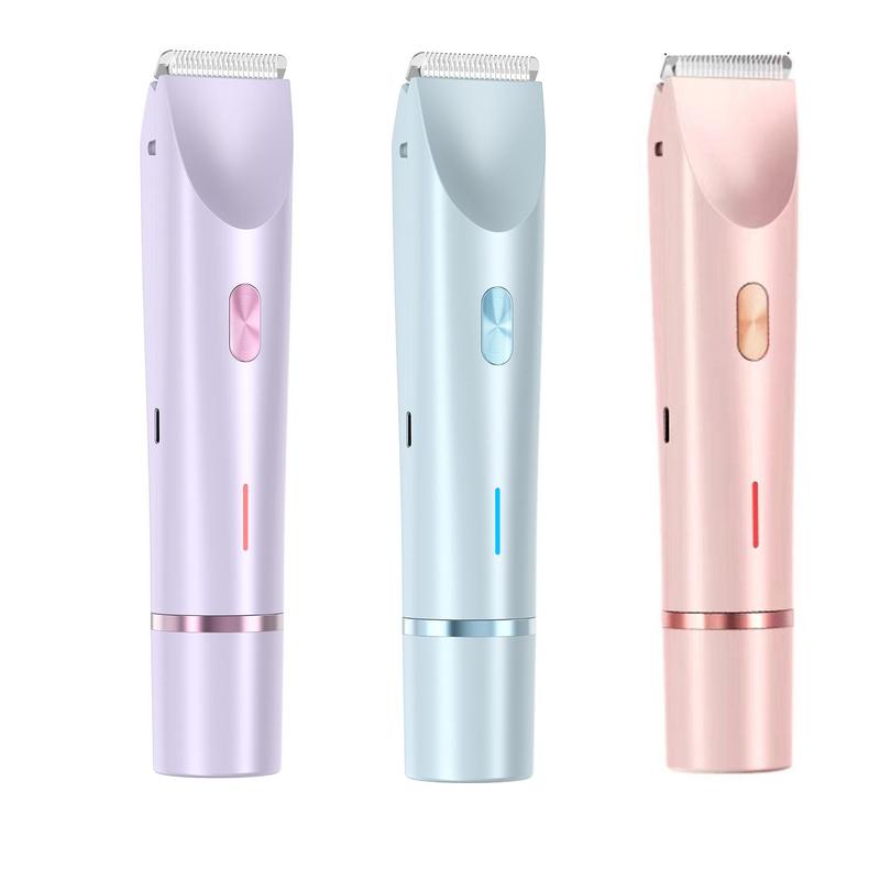 Electric Hair Trimmer for Women, 1 Box Rechargeable 2 in 1 Body & Facial Diffuser Hair Removal Double Head Trimmer for Face Underarm Legs, Christmas Gift