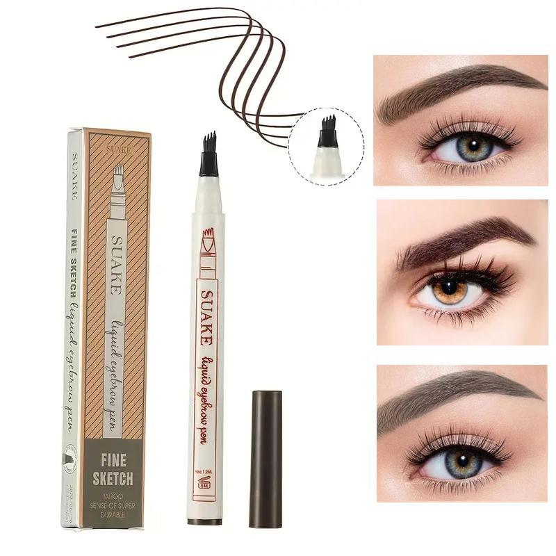 Forked Design Eyebrow Pencil, Long Lasting Natural Eyebrow Pencil, Facial Beauty Tools