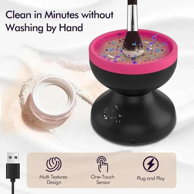 Electric Makeup Brush Cleaner, Automatic Makeup Brush Cleaning Machine, Makeup Brush Cleaning Tool, Makeup Tool for Women