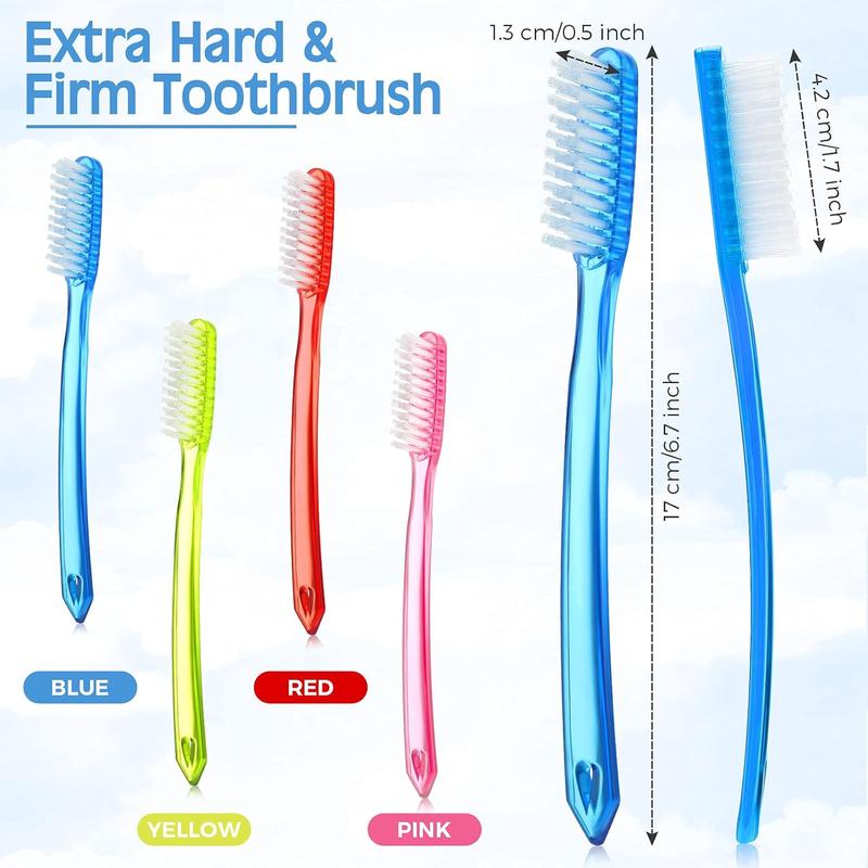 Extra Hard and Firm Bristle Toothbrush Huge Head Toothbrush Full Head Toothbrush Manual Toothbrush for Cleaning Tooth Stain Whitening Teeth Toothbrush