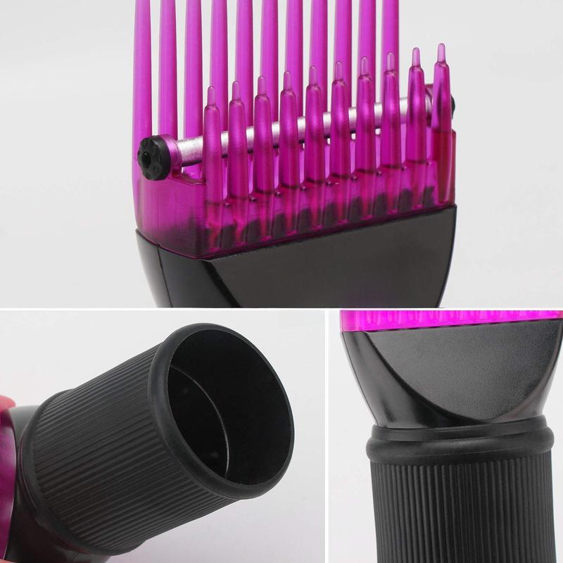 Blower Dryer Comb Attachment, Hair Dryer Concentrator with Brush Attachments for 1.57-1.97