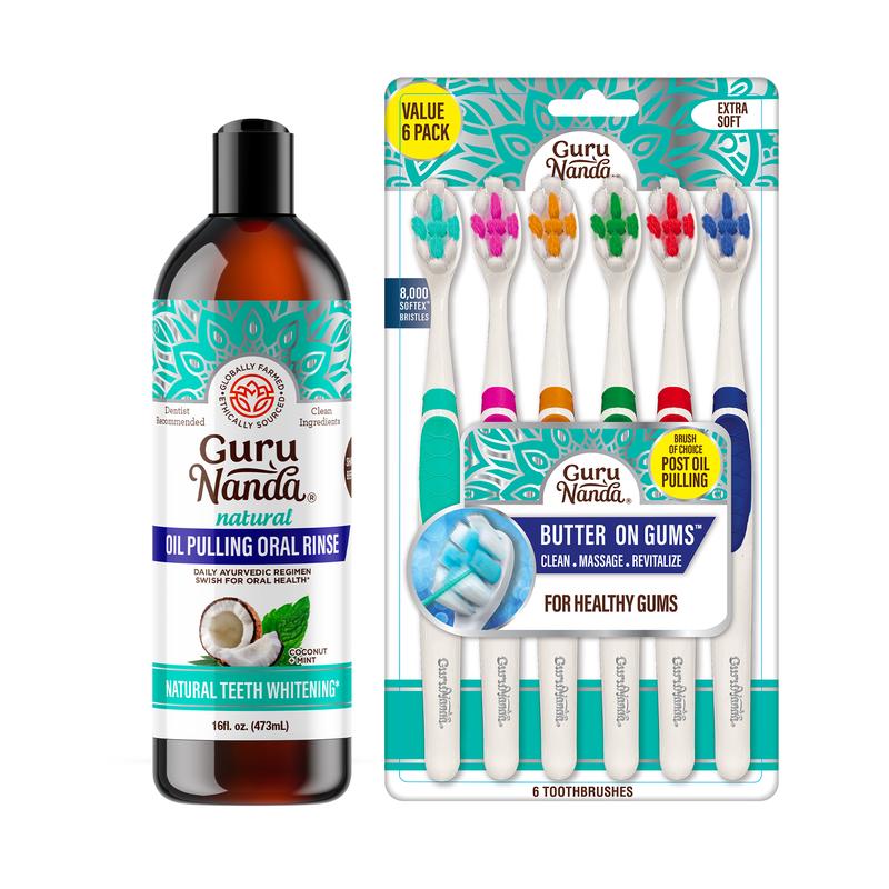 Total Gum Comfort - GuruNanda 16oz Cocomint + Butter on Gums Toothbrush