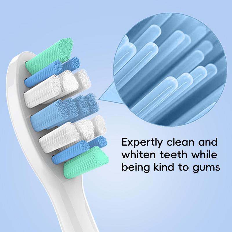 Electric Toothbrush Heads, 4 Counts set High-density and Quality Bristles Replacement Toothbrush Heads, Personal Care Accessories for Electric Toothbrush