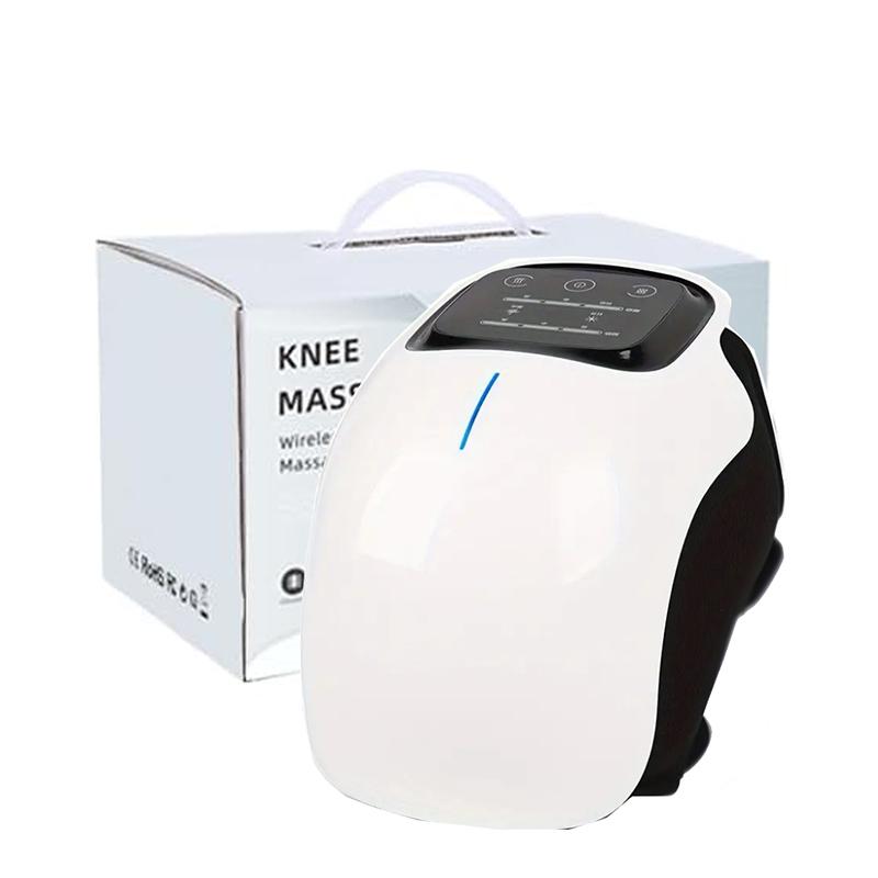 Updated Edition 3-in-1 Cordless Knee Massager with Heat, Red Light and Massage Therapy-White Adjustable Comfort