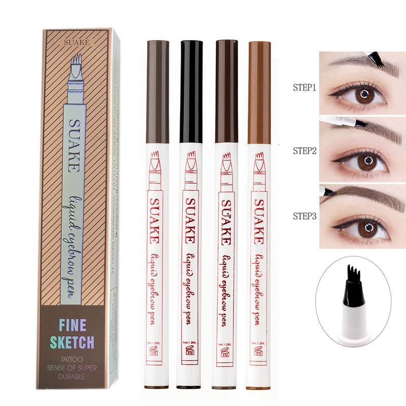 Forked Design Eyebrow Pencil, Long Lasting Natural Eyebrow Pencil, Facial Beauty Tools