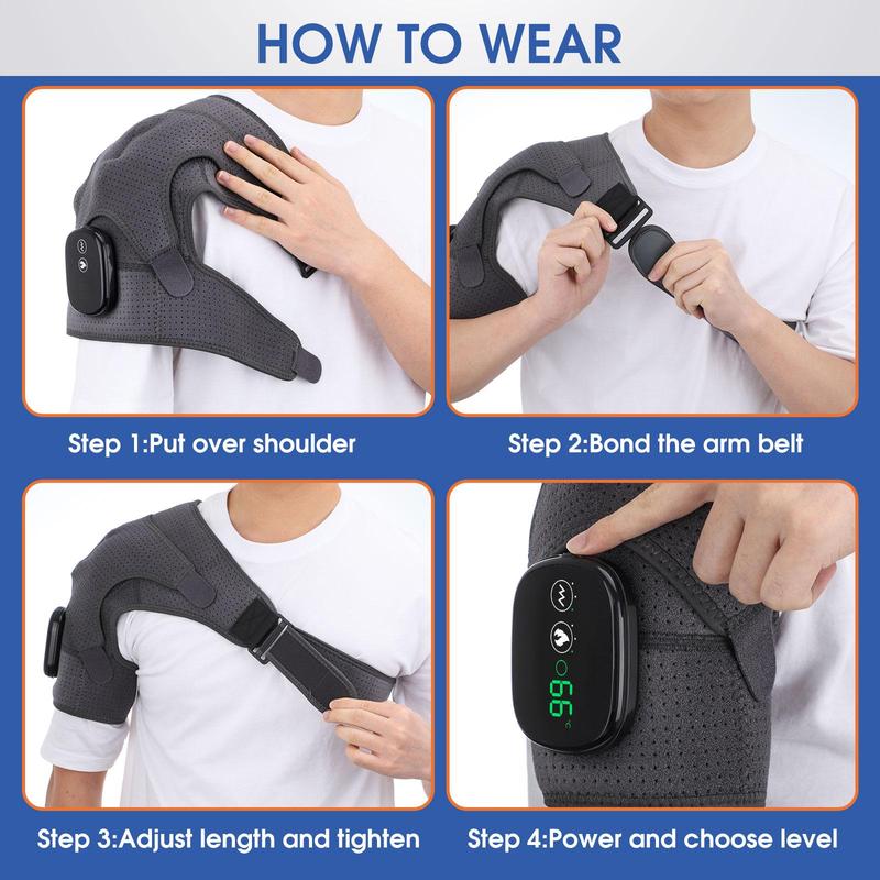 Comfort USB Charging Heating Shoulder Pad, Portable Knee & Elbow Massager, Muscle Relaxation Massage Tool for Shoulder, Shoulder Warmers, Summer Gift, Massage Machine