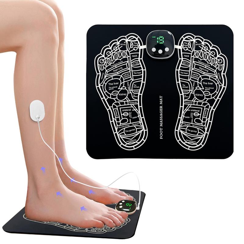 Foot Massager Mat -Foot Massager Pad for with 8 Modes, 19 Levels without Remote and Use off Socks