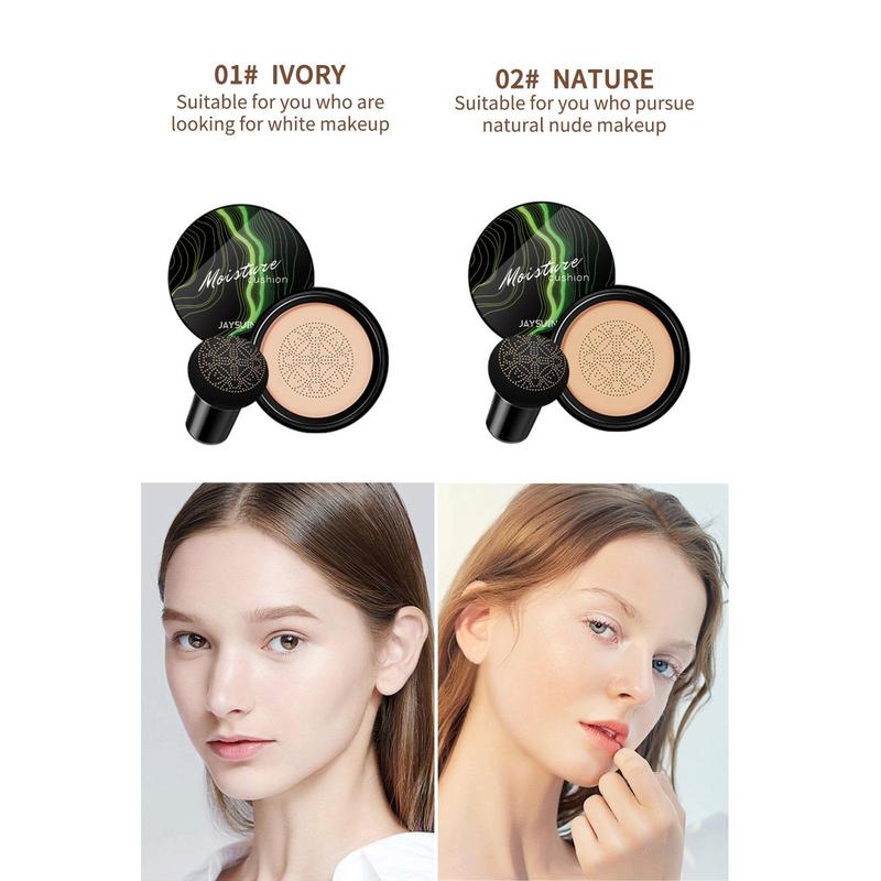 Mushroom Head Air Cushion CC Cream, Long Lasting Moisturizing Makeup Foundation, Full Coverage Flawless Makeup Base Primer