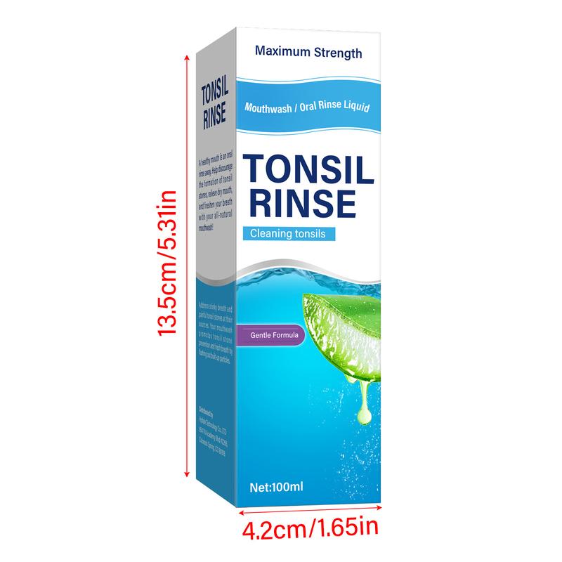 Tonsil Stone Remover, Natural & Alcohol Free Oral Rinse Liquid, Tonsil Stone Mouthwash Treatment, Effectively Fresh Breath & Eliminate Bad Breath, Blue