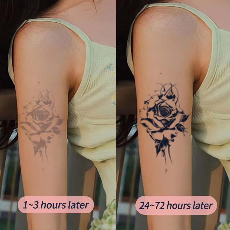 Flower Pattern Temporary Tattoo Sticker, 6 Counts set Waterproof Long Lasting Fake Tattoo Sticker, Body Art Sticker for Women & Girls