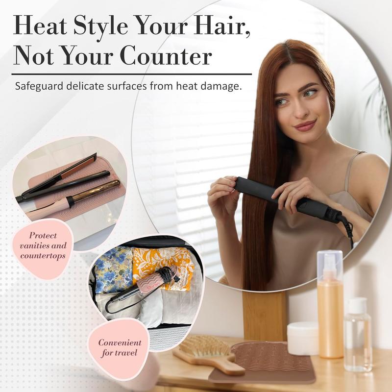 Heat resistant mat-iron mat-curling iron holder-silicone heat resistant mat-makeup mat-hot tools mat-hot tools flat iron Holder