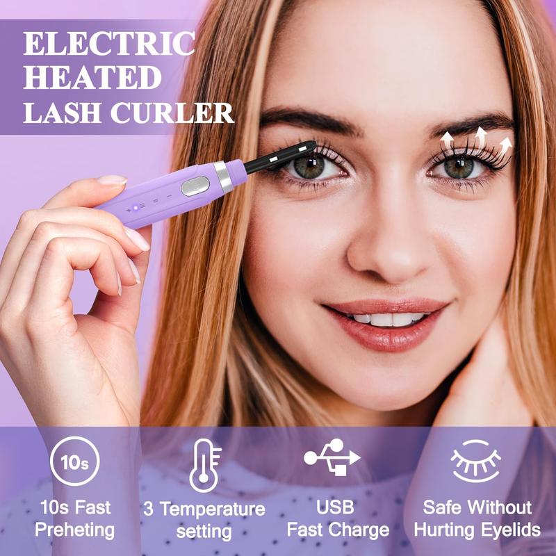 Electric Heated Eyelash Curler,  3 Temp Settings, USB Rechargeable Facial Comfort