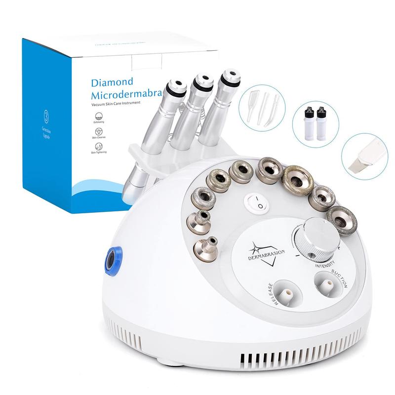 Microdermabrasion Machine - UNOISETION 4 IN 1 Diamond Microdermabrasion Dermabrasion Machine Professional for Blackhead Removal, Deep Moisturizing, with Facial Scrubber Spatula for Facial Cleansing powerful suction