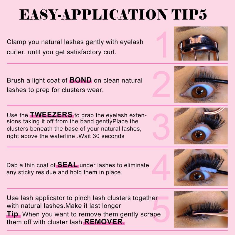 Kisslily Kaleido  Kit C Curl Volume Colored DIY   Cat Eye Eyelash Extensions Wispy Individual  Waterproof Long-Lasting   Easy To Apply  BlackFriday Sale Makeup wispy cluster