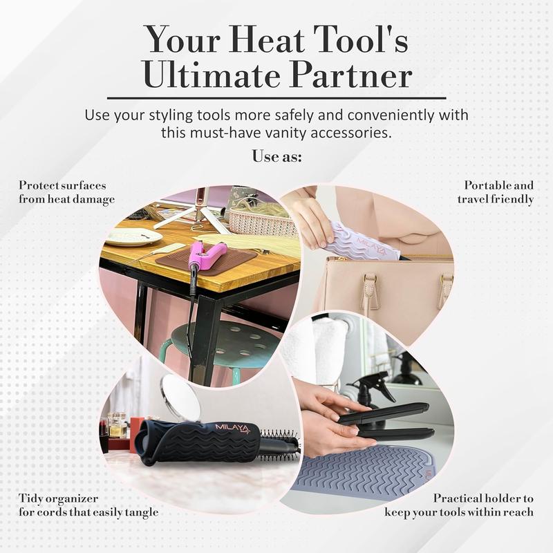 Heat resistant mat-iron mat-curling iron holder-silicone heat resistant mat-makeup mat-hot tools mat-hot tools flat iron Holder