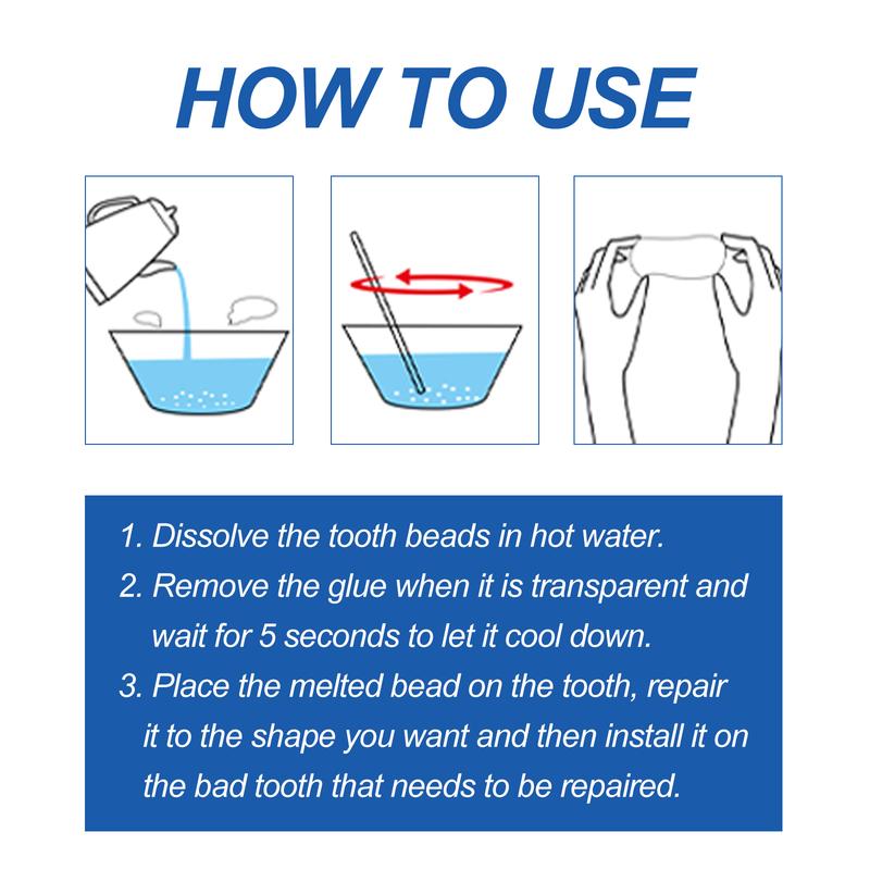 Solid Gental Adhesive - Temporary Filling of Gaps Between Teeth Filling Adhesive