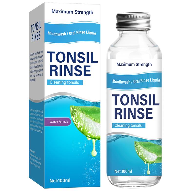 Tonsil Stone Remover, Natural & Alcohol Free Oral Rinse Liquid, Tonsil Stone Mouthwash Treatment, Effectively Fresh Breath & Eliminate Bad Breath, Blue