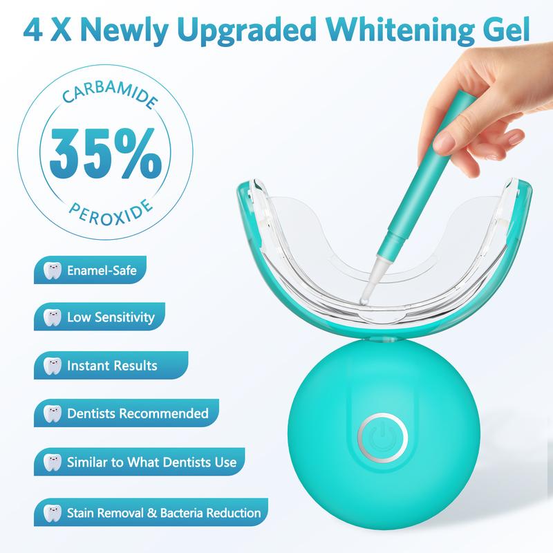 BESTEK Teeth Whitening Kit - 32X LED Light Tooth Whitener with 35%C Teeth Whitening Gel,  Remove Stains from Coffee, Smoking