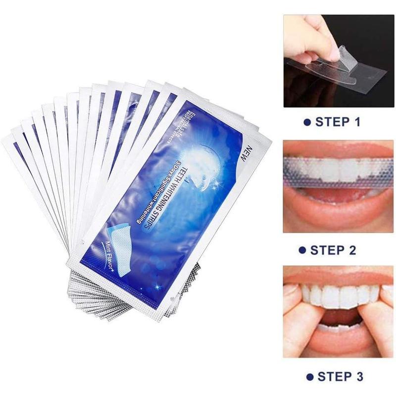 Teeth Whitening Stripes Whitening Kit Whitener Strap Kits for Tooth Oral Care No Sensitivity for Teeth Care 14 Pack 28 Strips (28P)