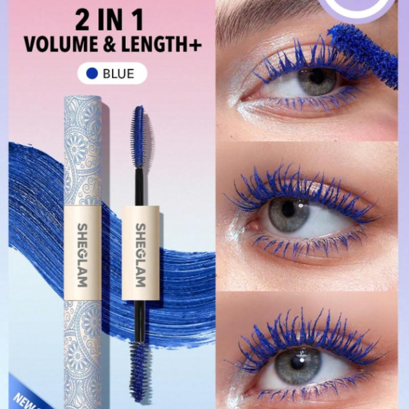 SHEGLAM All-In-One Volume & Length Mascara - Waterproof Brugundy for Longer Lashes - Cosmetic, Makeup