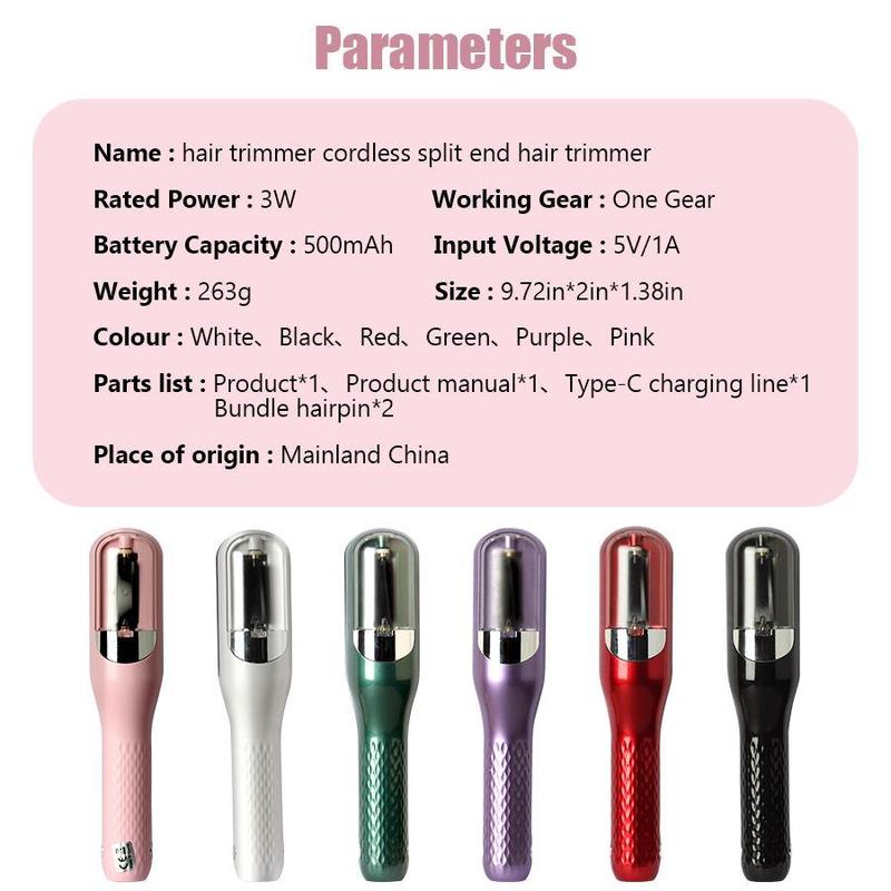 Automatic Electric Hair Clipper, Multifunctional Type-c Rechargeable Hair Split End Clipper, Portable Wireless Hair Trimmer, Hair Care Tool for Gift, Christmas Gift