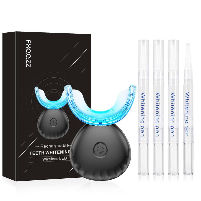 Summer Spring Oral Care Teeth Whitening Kit, 1 Set Fast Teeth Whitener, Household Wireless Teeth Care Kit, Including 1 Count Teeth Beauty Instrument & 4 Counts Beauty Pen, Mother's Day Gift, Birthday Gift