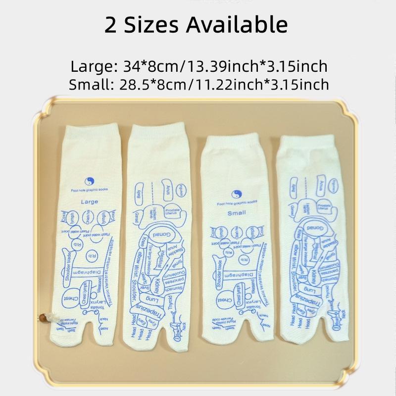 Reflexology Socks with Trigger Point Massage Tool, 1 Pair Acupressure Reflexology Foot Massage Socks, Foot Massage Socks with 2 Counts Massage Tools, Manual Massage Kit