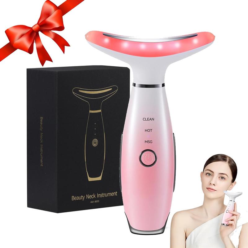 3 Color Constant Temperature Facial Massager, Vibration Face & Neck Beauty Instrument with 3 Modes, Personal Skin Care Appliances for Women, Christmas Gift