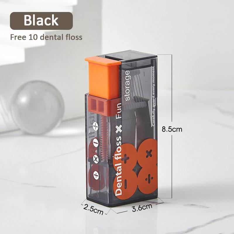 Mini dental floss box with automatic pop-up toothpick , Disposable portable box, Interdental floss stick storage  Suction Yankauer Dental Tool tongue scraper Oral Comfort