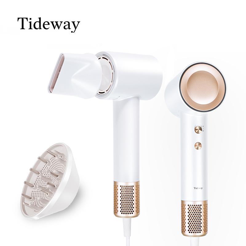 Tideway High-speed Hair Dryer Brushless Motor & Ionic Technology  4 Temperature Settings Thermo Control Technology Ergonomic Design