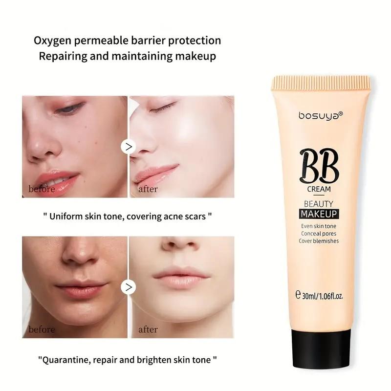 2pcs Flawless BB cream, clear concealer, brightening skin tone, natural makeup, contouring liquid foundation, cc cream, moisturizing, isolating, not easy to remove makeup, bb cream