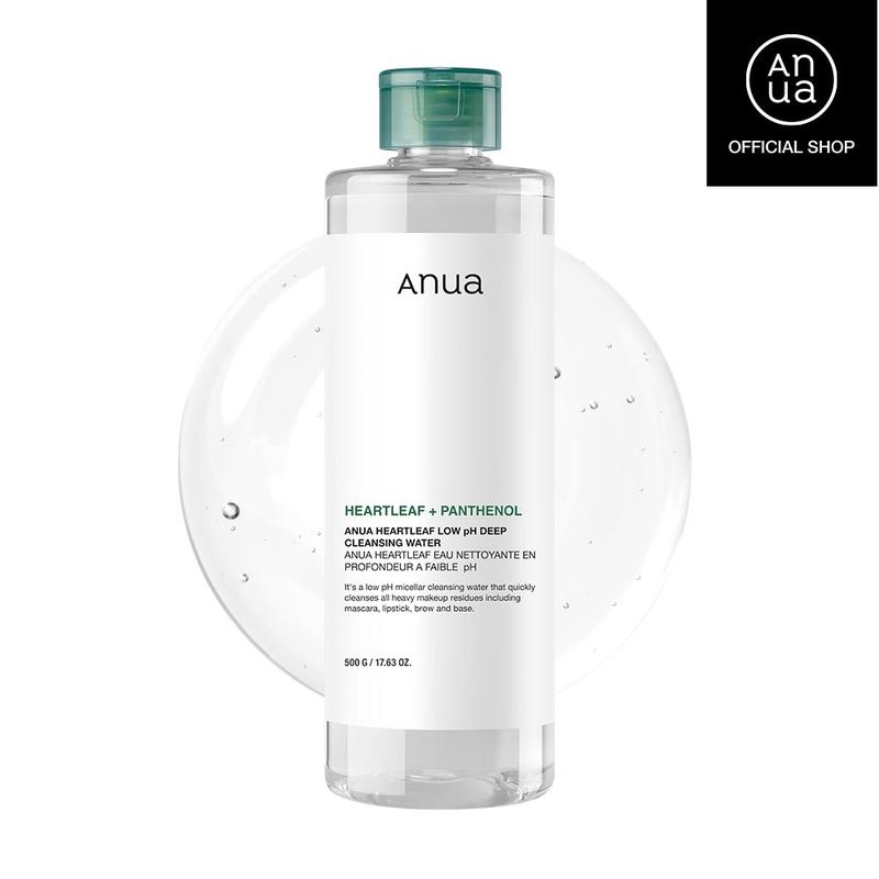 [Anua Official Shop] Heartleaf 87 Low pH Deep Cleansing Water (500g)｜Mild Micellar Water for Sensitive Skincare｜Gentle Wipe