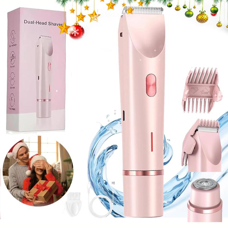 2 in 1 Electric Hair Shaver Trimmer for Women, Waterproof Wet & Dry Use Body Hair Trimmer & Face Shaver, Rechargeable Hair Removal Tool for Bikini Leg Arm Underarm Face, Trimmer Set, Epilator Hair