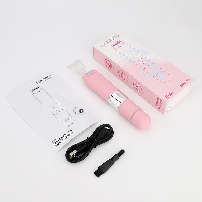 Suttik 2 in 1 Ladies Trimmer,  Remove lip hair with ease，Hair removal, electric body and Private parts trimmer, cordless pubic hair trimmer