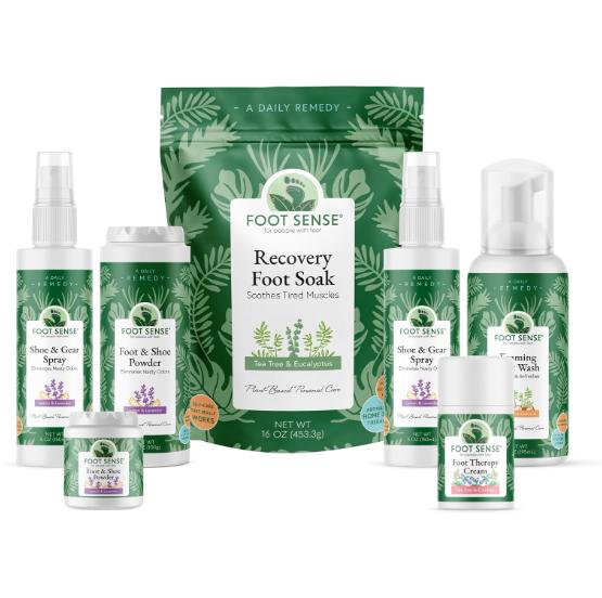 Foot Sense All Natural Smelly Foot & Shoe Powder - Foot Odor Eliminator Lasts up to 6 Months. Natural Formula for Smelly Shoes and Stinky feet. Protects disinfects & deodorizes