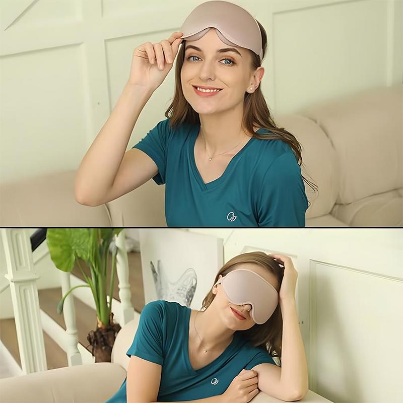 Sleep Mask, 1 Count 3D Memory Foam Eye Mask for Sleeping, Solid Color Eye Cover for Home Travel, Christmas Gift