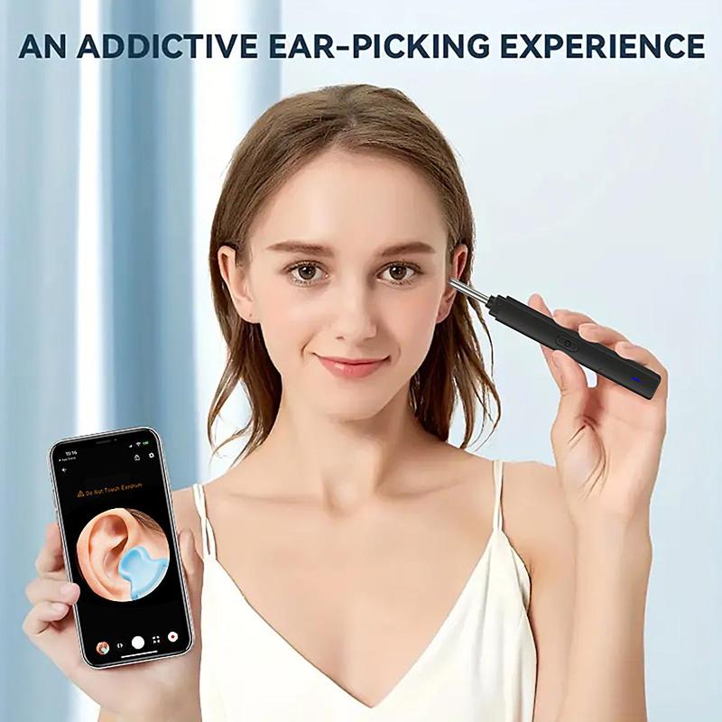 Wireless Visual Ear Pick, 1 Box Rechargeable Ear Wax Removal Tool with HD Camera, Ear Cleaner, Ear Wax Removal Kit for Smartphones