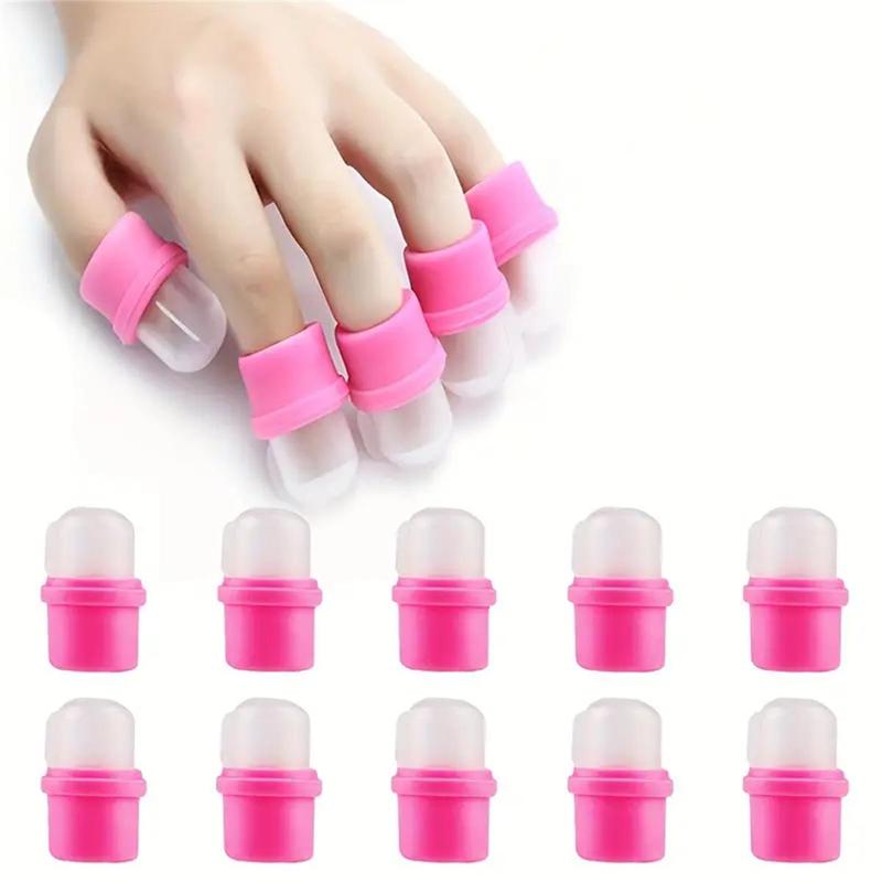 Nail Polish Remover Cap, 10pcs Nail Art Soaking Caps, Manicure Tool for Women & Girls, Christmas, Christmas Gift