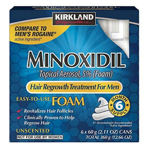 Kirkland 1 Month Supply Minoxidil 5% Foam Hair Regrowth For Men