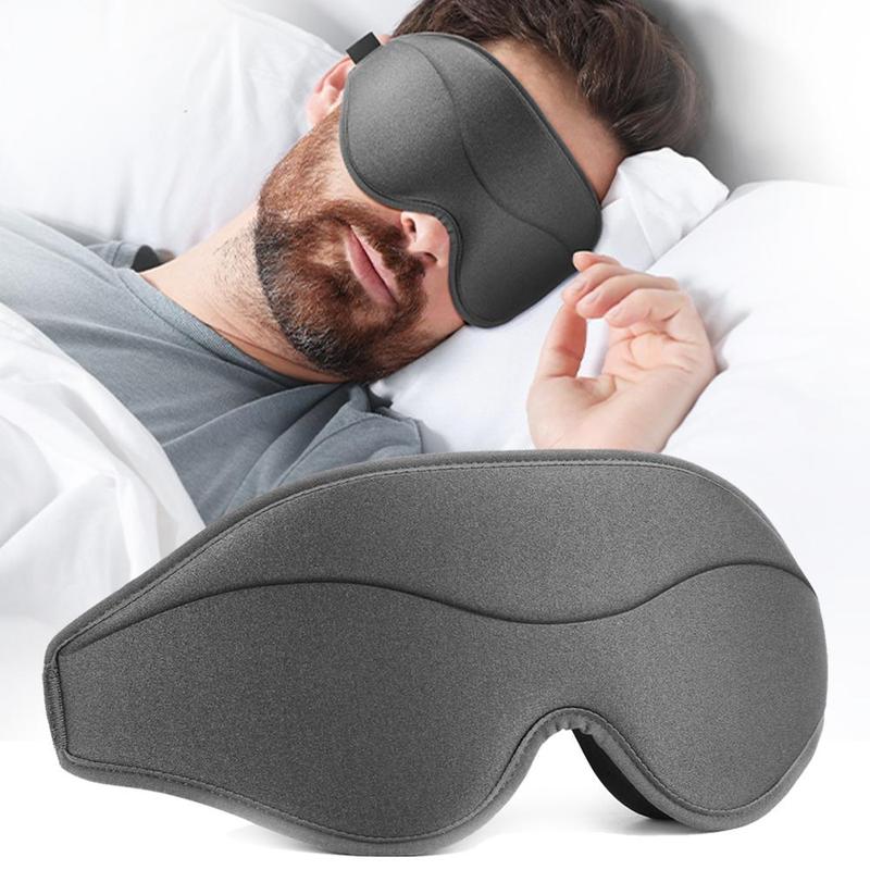 3D Sleep Mask, Ergonomic Design Eye Cover, 1 Count Soft Memory Foam Eye Mask, Eye Care Product for Travel Meditation Yoga Office Nap