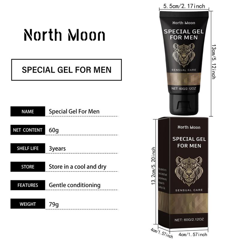 North Moon Male Massage Gel for Endurance Strength Herbal Treatment - Body Care Blend Ginseng