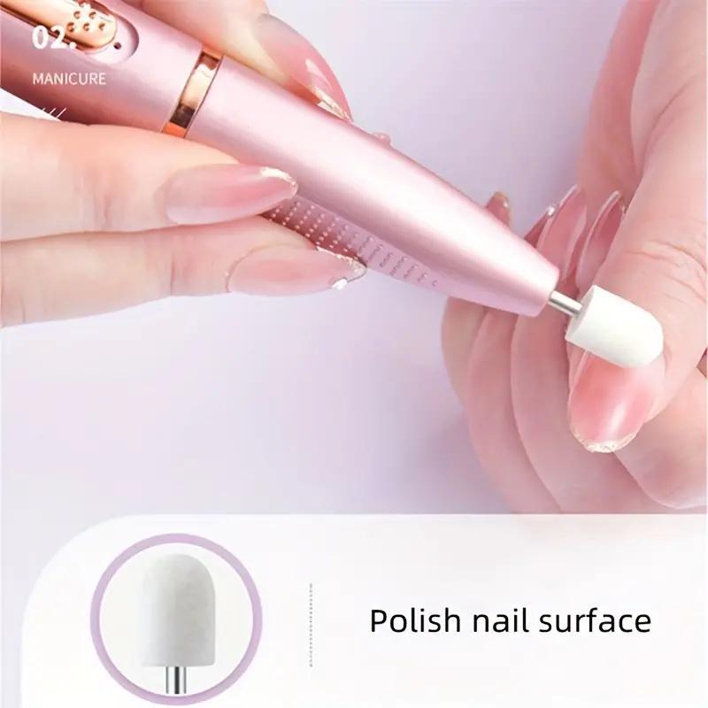 Professional Portable Electric Nail Drill, 1 Set Nail Art Drill with Grinding Heads, Manicure & Pedicure Tools for Home & Salon Use, Christmas Gift