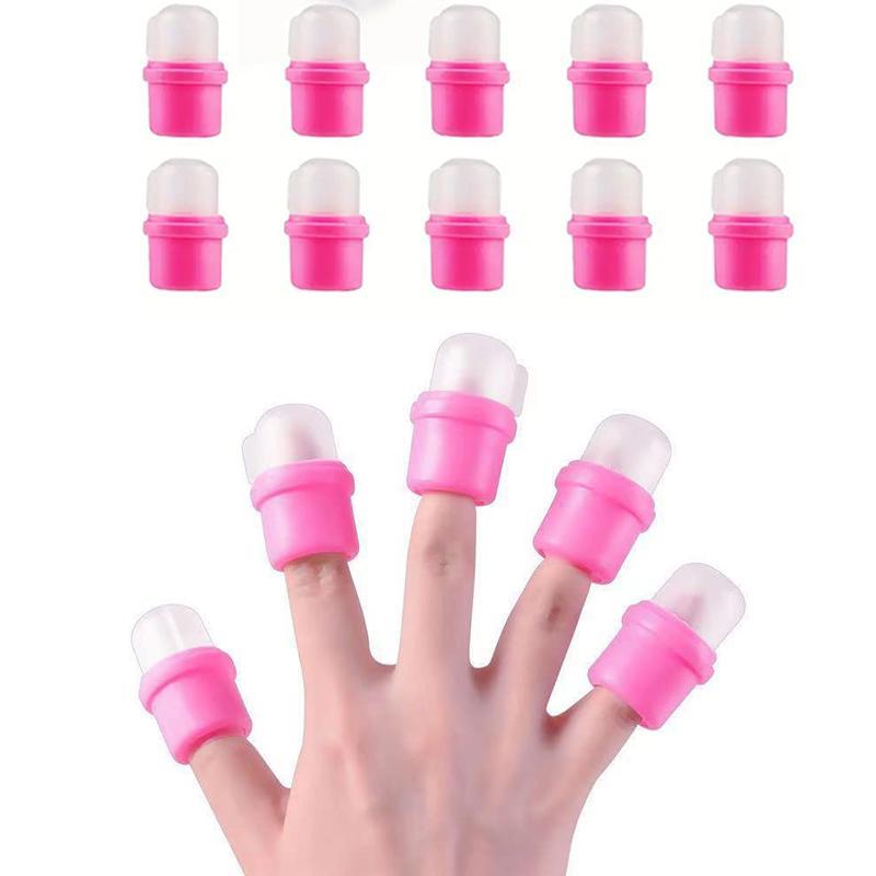 Nail Polish Remover Cap, 10pcs Nail Art Soaking Caps, Manicure Tool for Women & Girls, Christmas, Christmas Gift