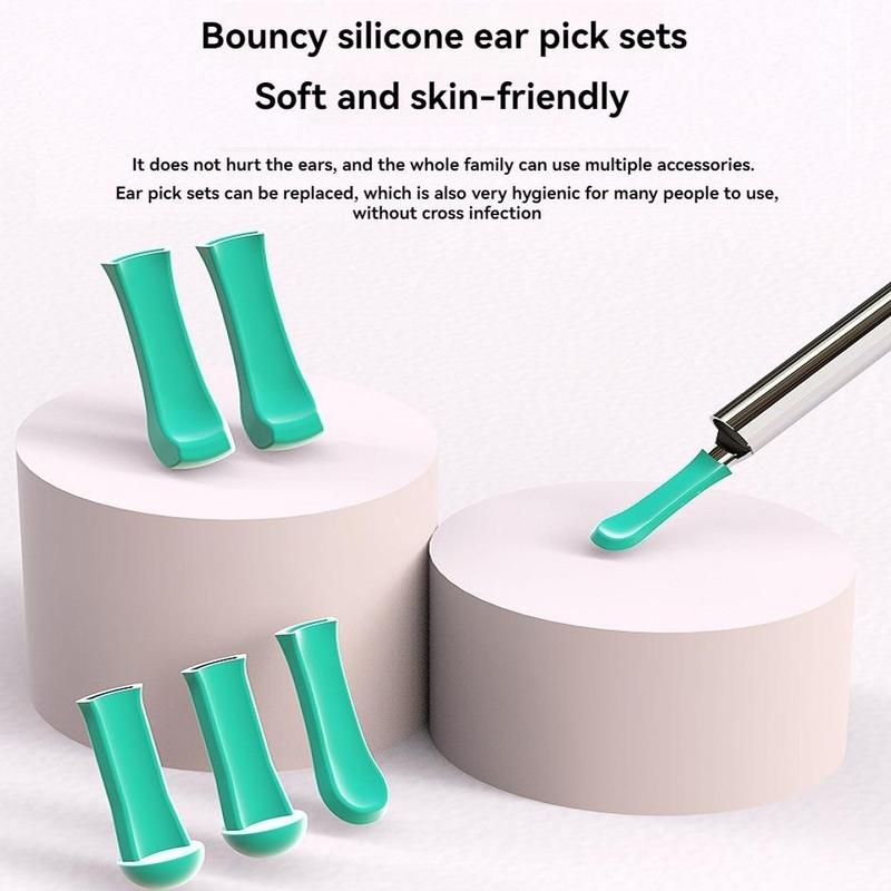 Portable Earwax Removal Tool Set, 1 Box Earwax Cleaning Tool Set with LED Light, Ear Cleaning Tool Kit for Phone