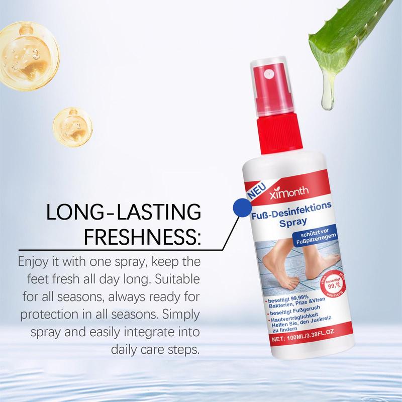 Aloe Vera Foot Spray, Freshing Foot Care Spray, Foot Care Product for Men & Women, Daily Foot Care Product for Home & Travel