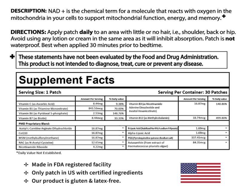 Patchmd NAD Total Recovery Topical Patch (30-Day Supply)