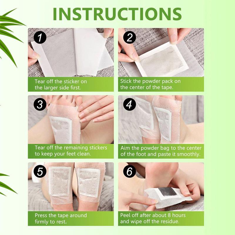 10pcs set Bamboo Charcoal Foot Patches, Moisturizing Foot Care Patches, Foot Care Products, Comfort Hygiene Products